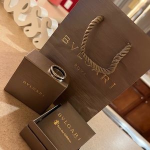 Bvlgari’s Men’s size 66 Save the Children ring - sterling silver & black ceramic